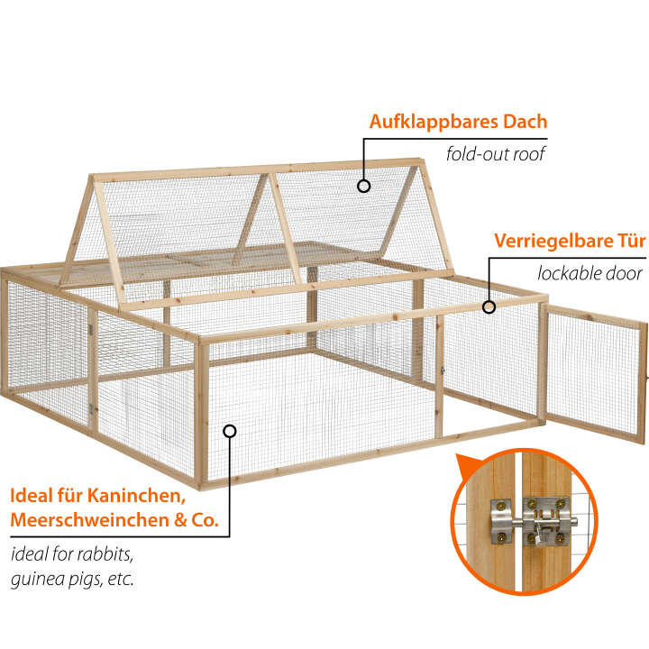 dobar XXL Freilaufgehege aus Holz